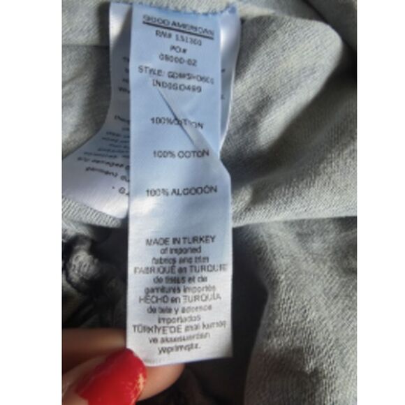 Good American Shorts Denim Dolly Crystal Rhinestone Pull-On Plus Size 3 L 12/14 - Picture 6 of 7